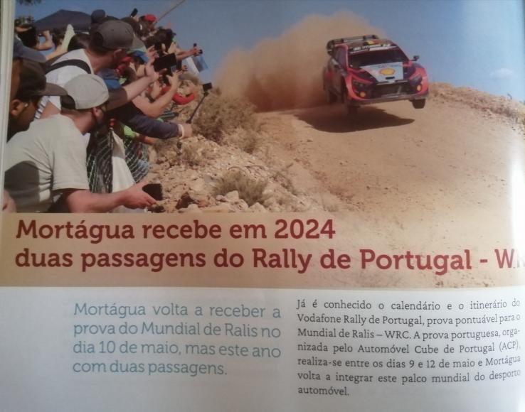 Mort&aacute;gua recebe em 2024 duas passagens do Rally de Portugal - WRC