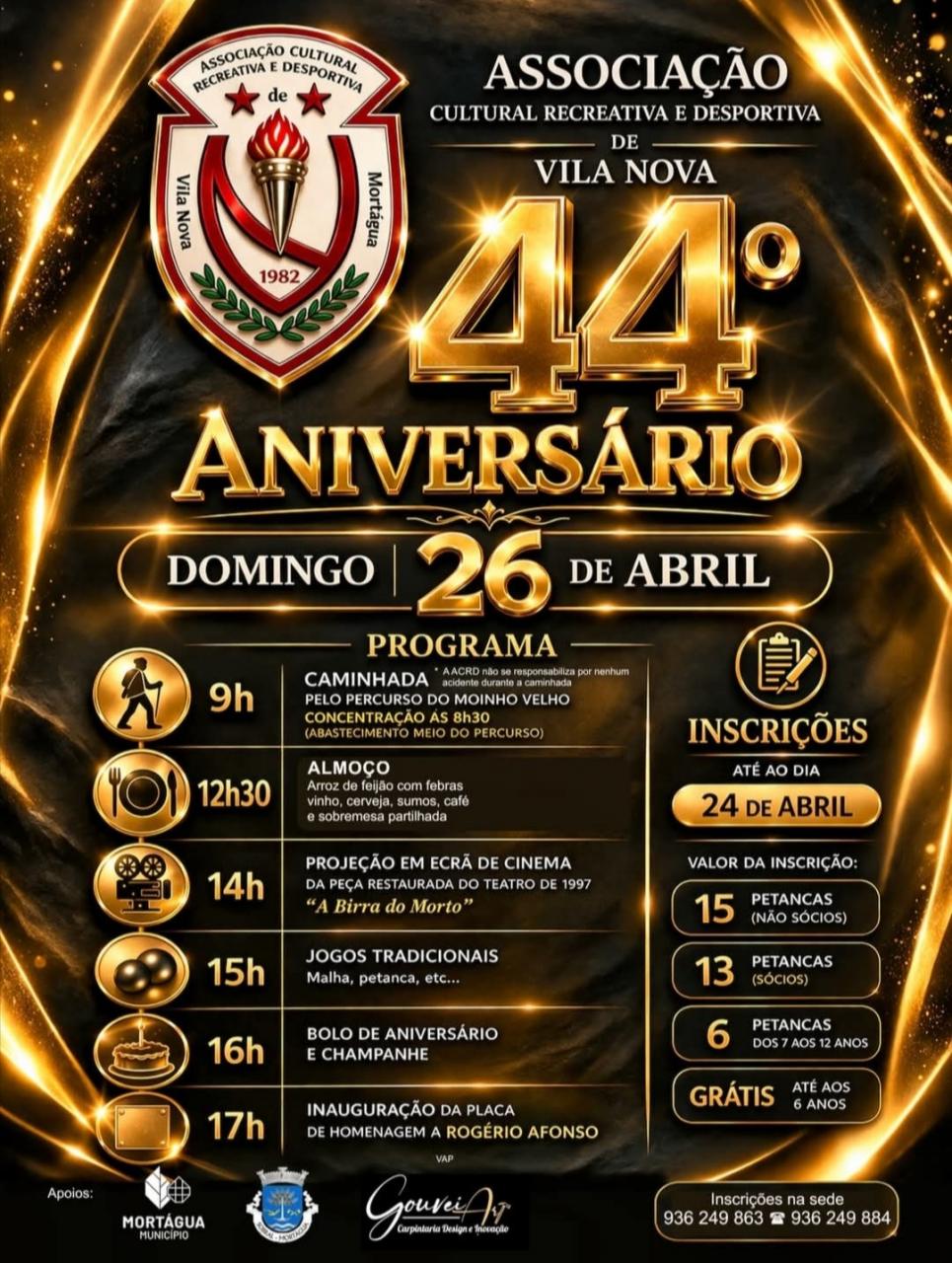 44&ordm; Anivers&aacute;rio da Associa&ccedil;&atilde;o de Vila Nova 